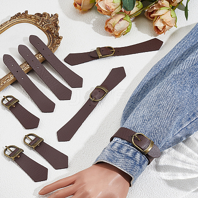 6 Sets PU Leather Toggle Buckles FIND-CL0002-15B-1