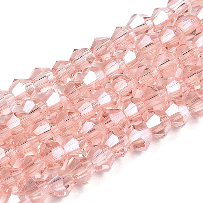 Transparent Electroplate Glass Beads Strands LS-EGLA-A039-T4mm-A15-1