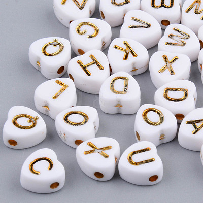 Electroplate Opaque Acrylic Beads X-MACR-S273-38-1