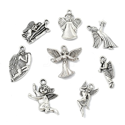 45Pcs 9 Styles Tibetan Style Alloy Pendants FIND-CJ0005-73-1