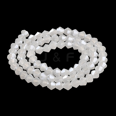 Imitation Jade Electroplate Glass Beads Strands EGLA-F029-J4mm-A06-1