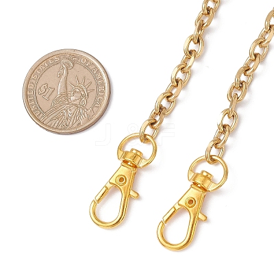 304 Stainless Steel Cable Chain Purse Chains AJEW-BA00159-01-1