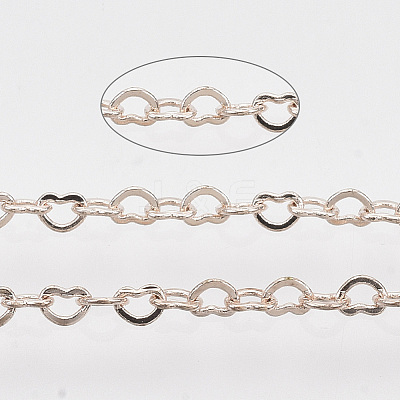Brass Heart Link Chains CHC-T008-03RG-01-1