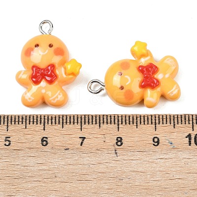 Christmas Opaque Resin Pendants RESI-I350-01B-1