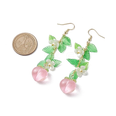 Acrylic 304 Stainless Steel Dangle Earrings EJEW-JE05735-02-1