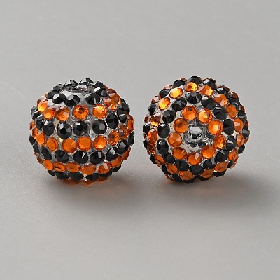 Halloween Theme Resin Rhinestone Beads RB-WH0003-08B-1