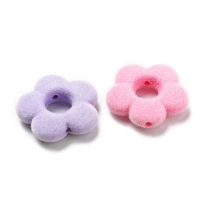 Flocky Acrylic Bead Frames OACR-E020-15-1
