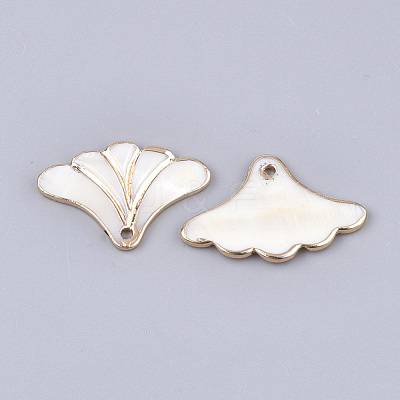 Electroplate Freshwater Shell Pendants SHEL-T012-04-1