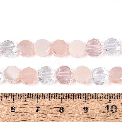 Electroplate Glass Beads Strands X-EGLA-N022-03A-A08-1