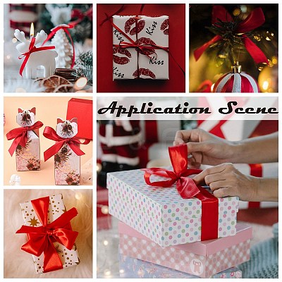 Satin Ribbon for Hairbow DIY Party Decoration X-RC12mmY026-1