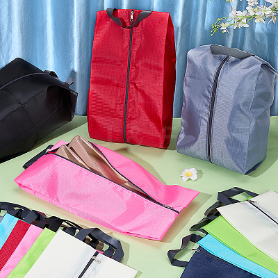 16Pcs 8 Colors Rectangle Oxford Fabric Shoes Storage Zipper Bags ABAG-GO0001-23-1