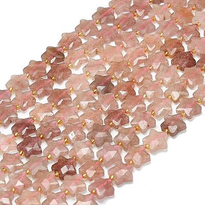 Natural Strawberry Quartz Beads Strands G-P573-C04-01-1