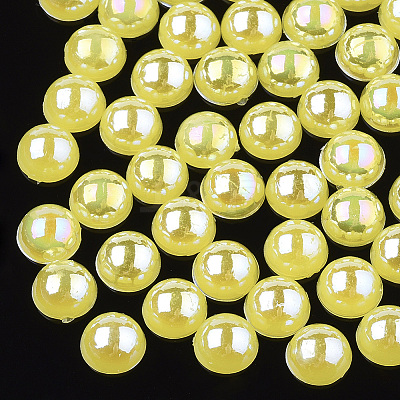 ABS Plastic Imitation Pearl Cabochons OACR-S025-6mm-05-1
