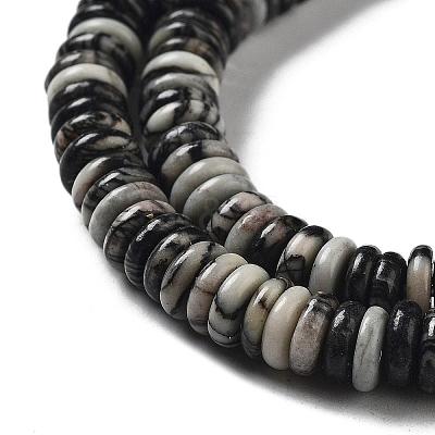 Natural Black Netstone Beads Strands G-G084-A09-01-1
