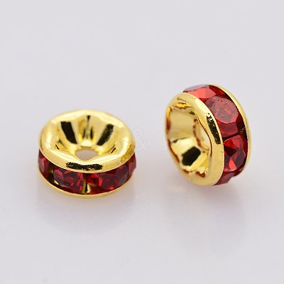 Brass Rhinestone Spacer Beads RB-A014-Z8mm-21G-NF-1