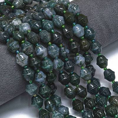 Natural Moss Agate Beads Strands G-K389-D03-01-1