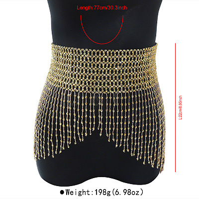 Summer Beach Plastic Mesh Tassel Skirt Body Chains for Sexy Bikini WG0979A-01-1