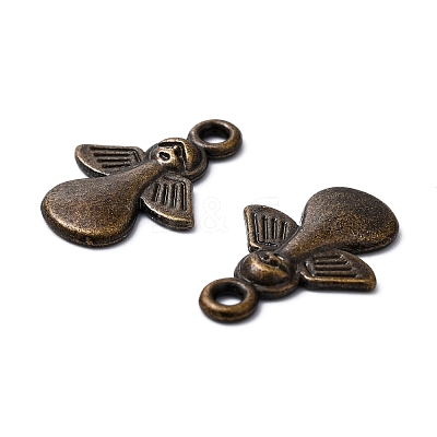 Tibetan Style Angel Alloy Pendants TIBEP-A579-AB-NR-1