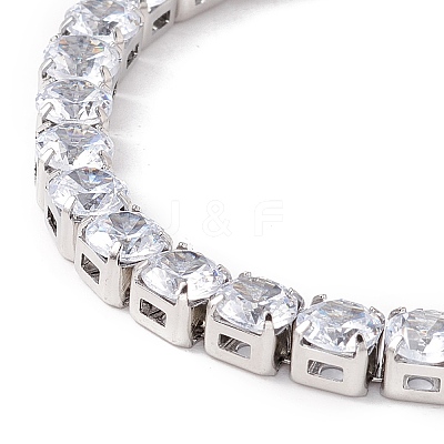 Classic Cubic Zirconia Tennis Bracelet BJEW-G639-01B-P-1