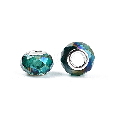 Transparent Glass European Beads GPDL-N004-D14mm-A10-1