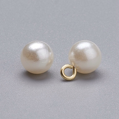 Acrylic Pearl Pendants X-IFIN-I031-01G-1