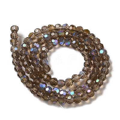 Electroplate Transparent Glass Beads Strands EGLA-A035-T4mm-L16-1
