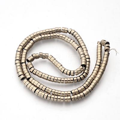 Electroplate Non-magnetic Synthetic Hematite Beads Spacers Strands G-Q486-73G-1