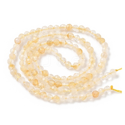 Heated Natural Citrine Beads Strands X-G-L622-C05-3mm-B-1