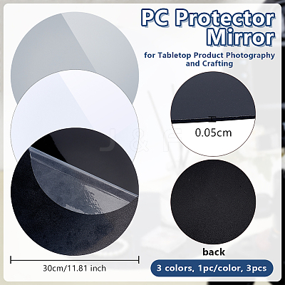 3Pcs 3 Colors PVC Photography Backdrop Display Board AJEW-OC0014-14-1