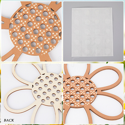 3Pcs Natural Wood Pendants Sets WOOD-WH20002-04A-1