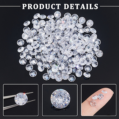 150Pcs Cubic Zirconia Cabochons ZIRC-PH0001-28-1