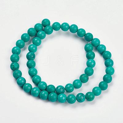 Natural Magnesite Beads Strands G-K205-02-8mm-1