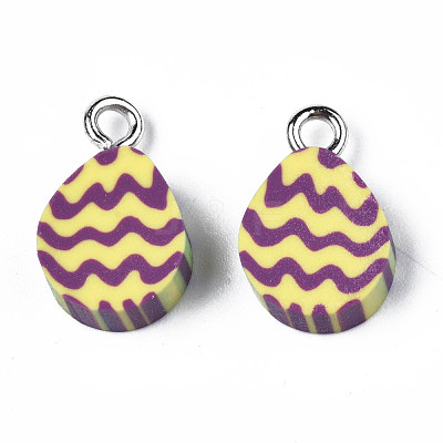 Handmade Polymer Clay Charms CLAY-S096-018-1
