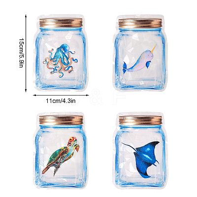 4 Sets 4 Style Waterproof PVC Window Film Adhesive Stickers DIY-GF0005-61-1
