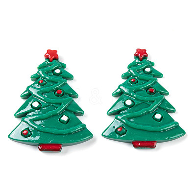 Christmas Decorations Theme Opaque Resin Decoden Cabochons RESI-Z026-01S-1