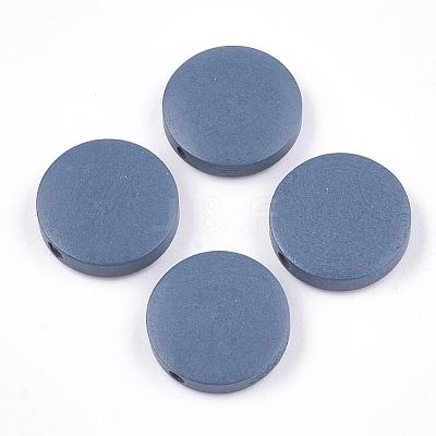 Painted Natural Wood Beads WOOD-S049-02B-03-1