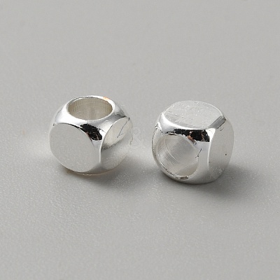 Cube Brass Beads KK-WH0081-64D-1