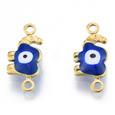 Ion Plating(IP) 304 Stainless Steel Enamel Connector Charms STAS-N092-177A-1