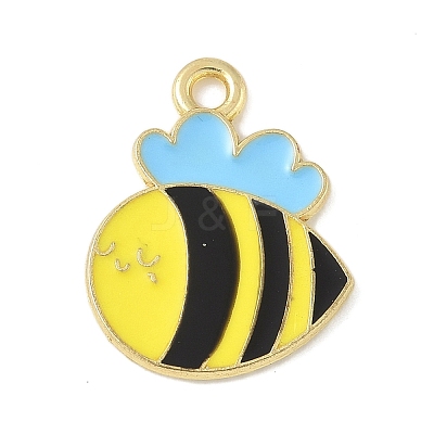 Bees Theme Alloy Enamel Pandants FIND-M083-06K-G-1