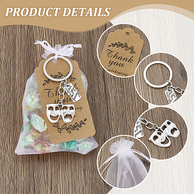 40Pcs Alloy Keychains KEYC-DR0001-18-1