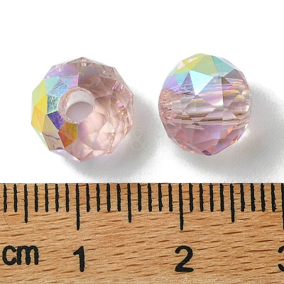 114Pcs Transparent Electroplate Glass Beads GLAA-K064-09B-1