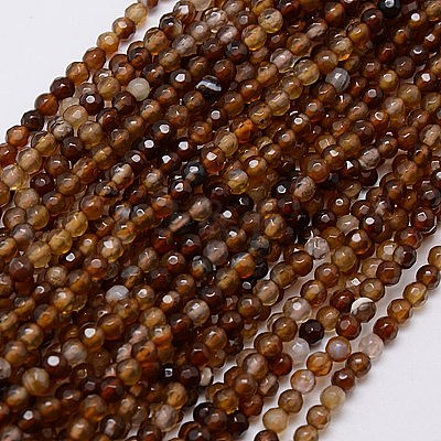 Natural Agate Beads Strands G-G580-4mm-10-1