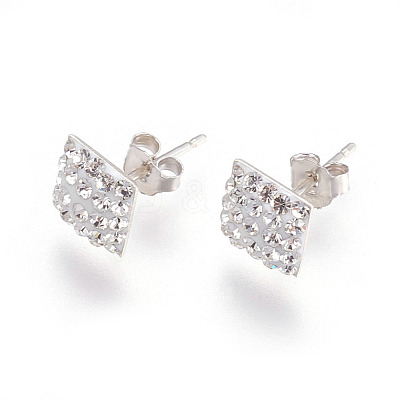Valentines Days Gifts for Men Austrian Crystal Ear Studs X-EJEW-H042-001-1