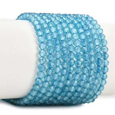 Natural Blue Topaz Beads Strands G-B175-D21-3mm-1