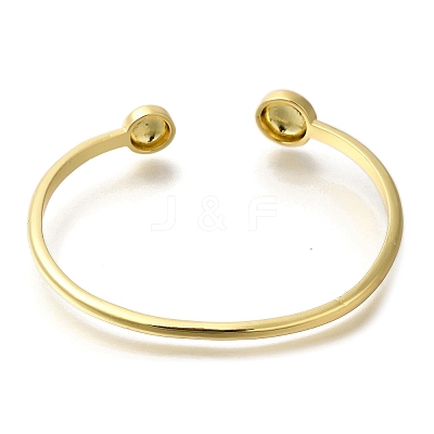 Rack Plating Brass Cuff Bangles BJEW-P336-11G-1