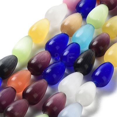 Cat Eye Glass Bead Strands CE-R010-05-1
