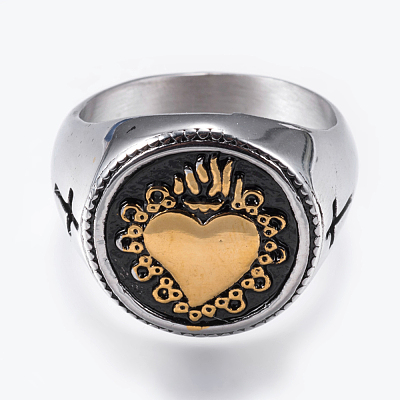 304 Stainless Steel Wide Band Rings RJEW-G092-33AG-23mm-1