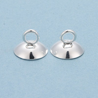 201 Stainless Steel Bead Cap Pendant Bails STAS-L244-27A-S-1