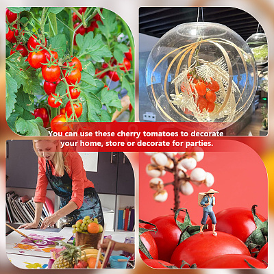 Mini Plastic Imitation Cherry Tomato DJEW-WH0042-57-1