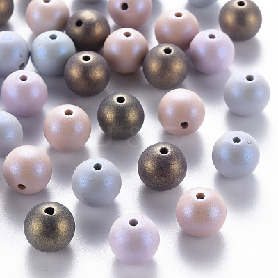 Spray Painted Acrylic Beads MACR-S373-43J-1